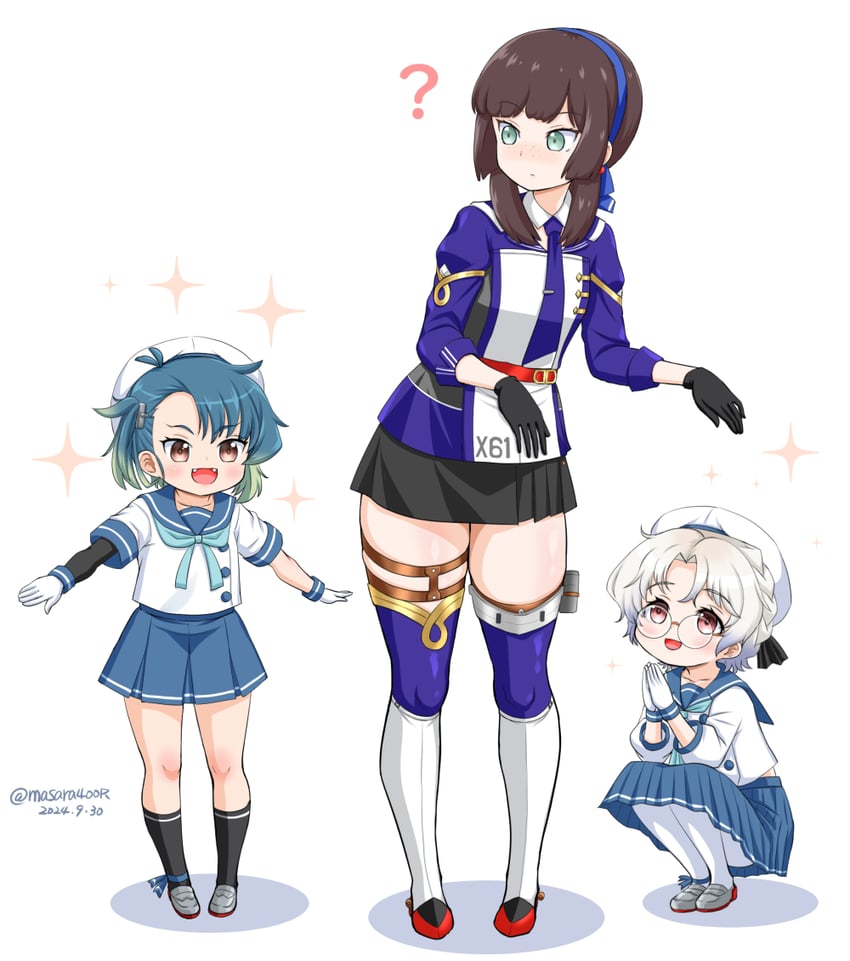 mogador, hirato, and fukae (kantai collection) drawn by masara_(chuujou)