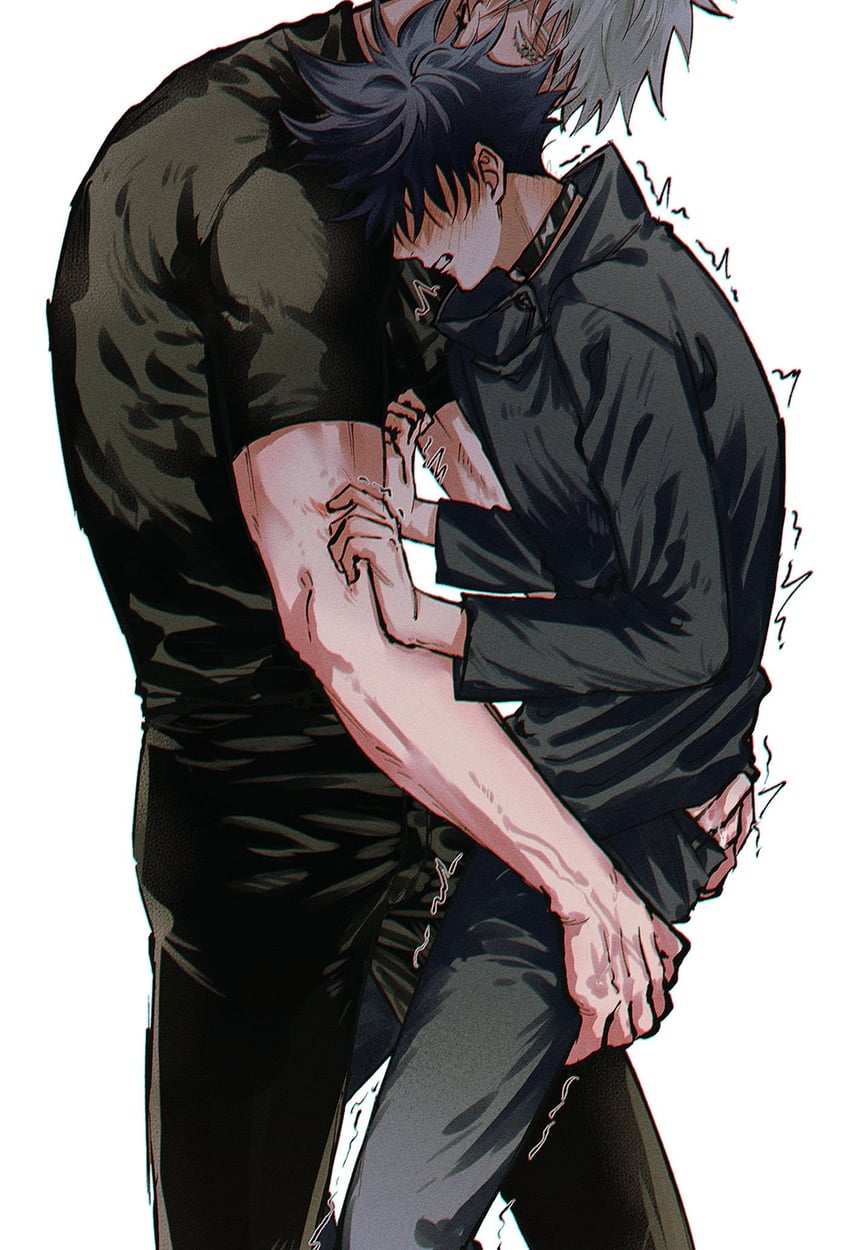 gojou satoru and fushiguro megumi (jujutsu kaisen) drawn by fushirun_rung