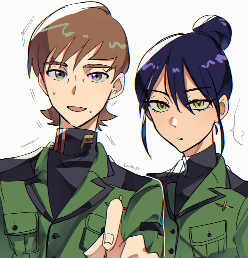 nyaan and xavier olivette (gundam and 1 more) drawn by koda_(ko_da_yo)
