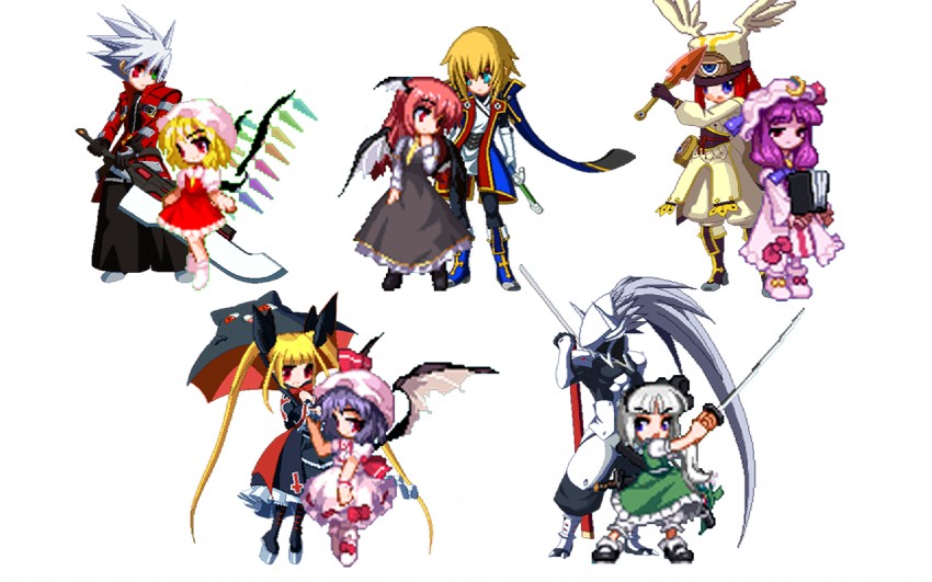 remilia scarlet, flandre scarlet, konpaku youmu, patchouli knowledge, koakuma, and 5 more (touhou and 2 more) drawn by eien_no_kurayami