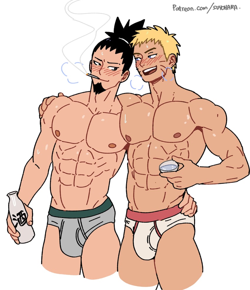 uzumaki naruto and nara shikamaru (naruto and 1 more) drawn by suyohara