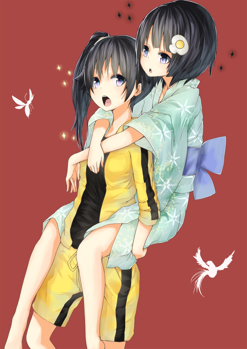 araragi karen and araragi tsukihi (monogatari and 1 more) drawn by la-na