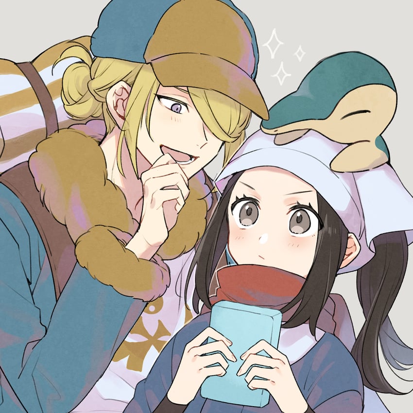 akari, cyndaquil, and volo (pokemon and 1 more) drawn by sugaharu