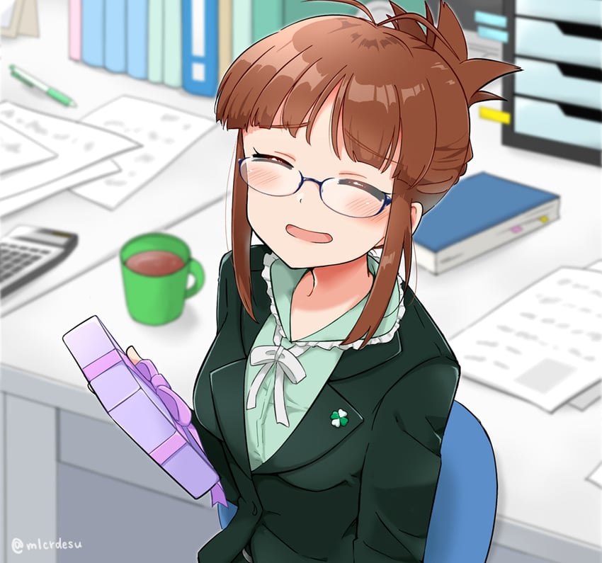 akizuki ritsuko (idolmaster and 2 more) drawn by merukyara