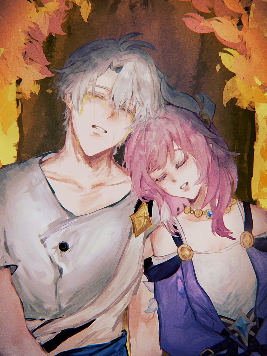 phainon and cyrene (honkai and 1 more) drawn by jellowyyy