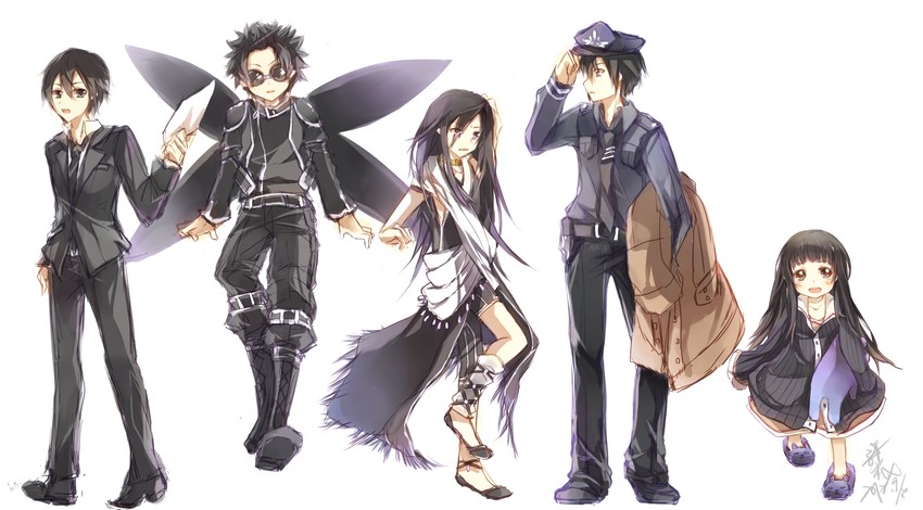 kirito and yui (sword art online) drawn by ba96517