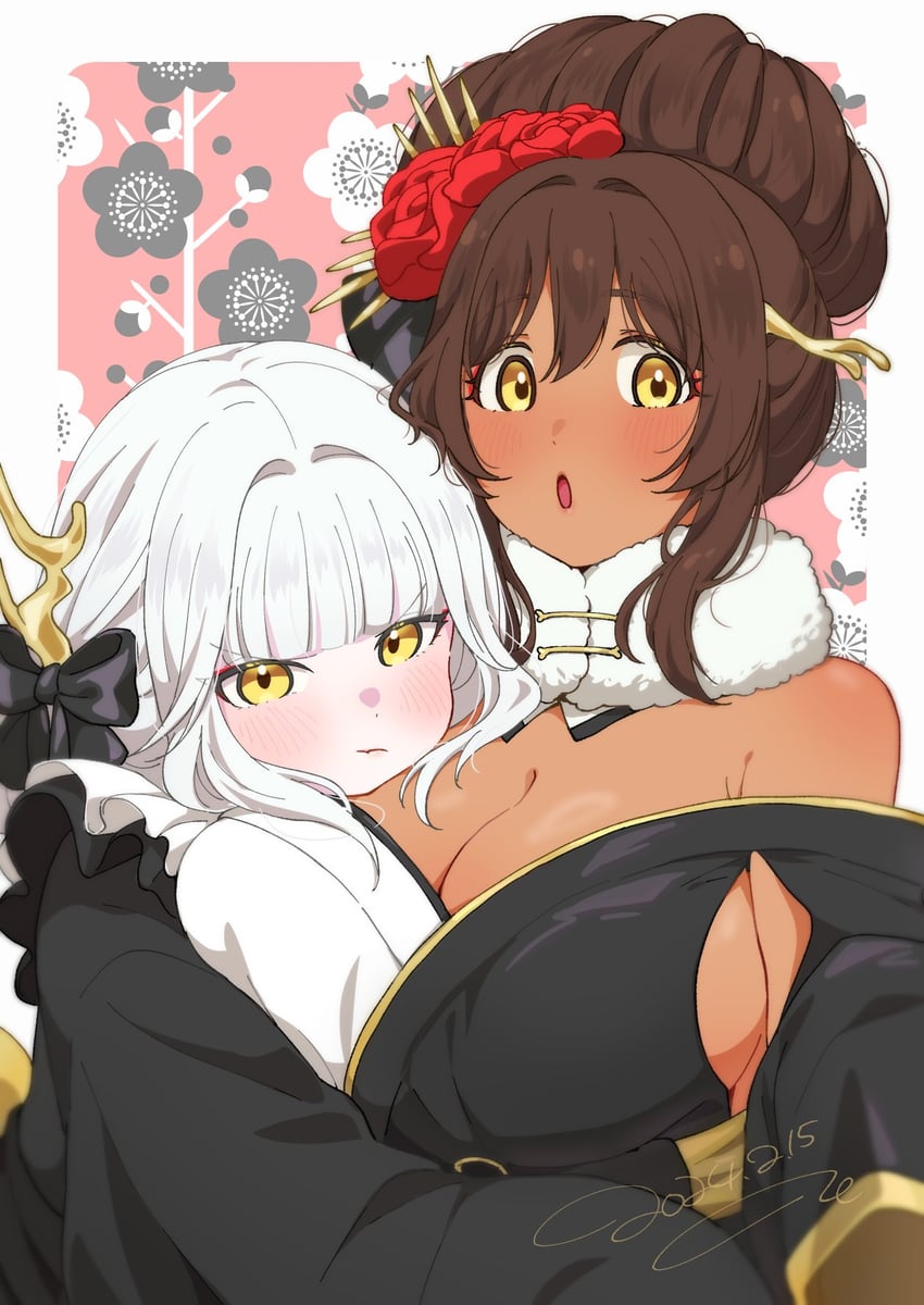 blanc and noir (goddess of victory: nikke) drawn by niki_(nikism1987)