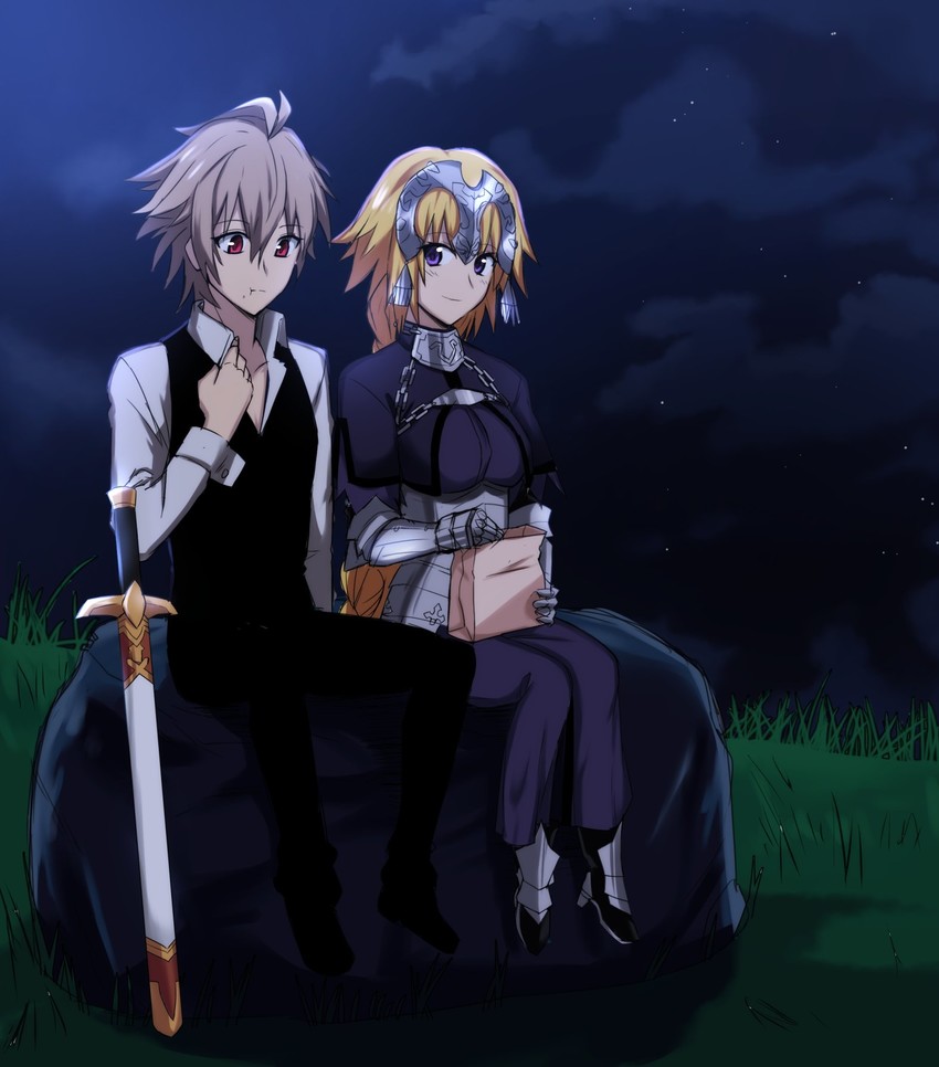 jeanne d'arc and sieg (fate and 1 more) drawn by nyorotono