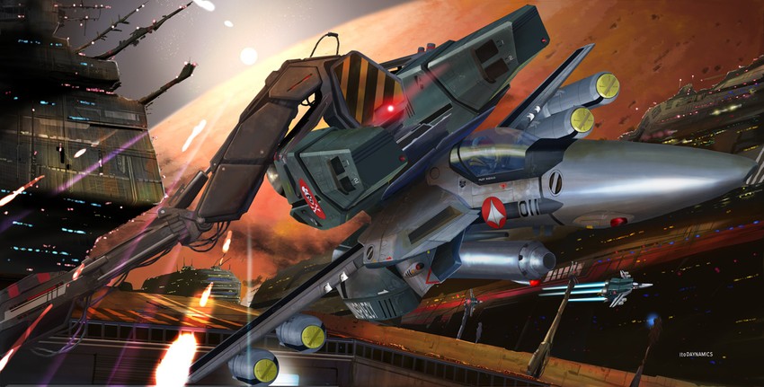 vf-1, sdf-1, ichijou hikaru, vf-1a, and vf-1 super (macross and 2 more) drawn by i.t.o_daynamics