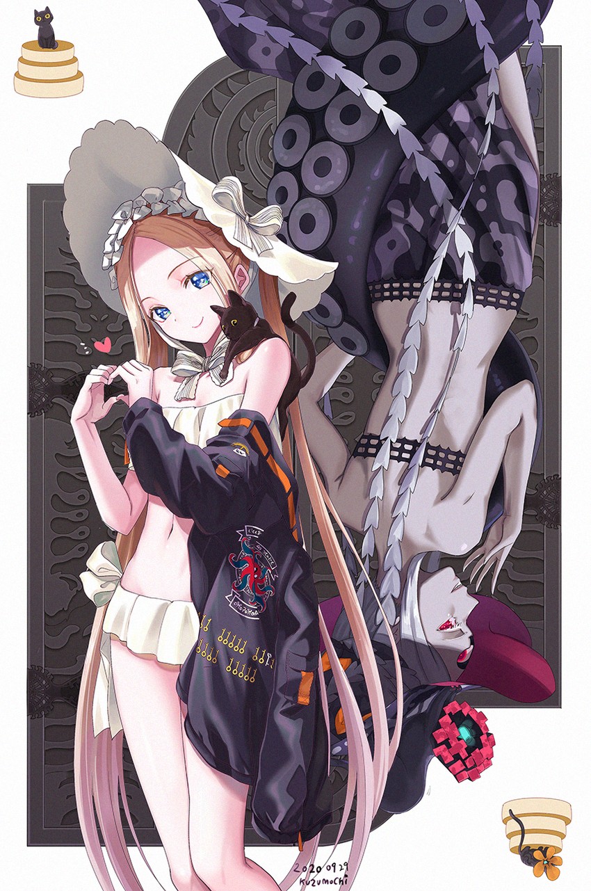 abigail williams, nosh, and luthar (fate and 1 more) drawn by kuzumochi_(kuzumochiya)