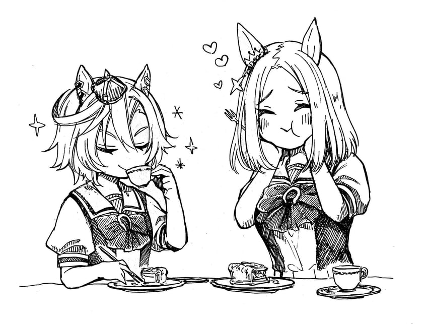 t.m. opera o and narita top road (umamusume) drawn by mame_nabe_donko