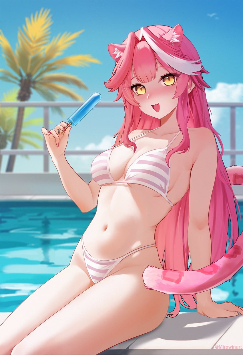 raora panthera (hololive and 1 more) drawn by mirowin