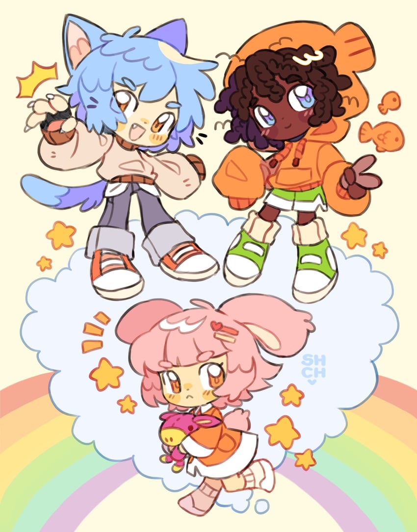 gumball watterson, darwin watterson, and anais watterson (the amazing world of gumball) drawn by sharpycharot