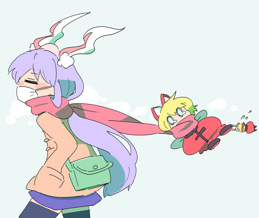 reisen udongein inaba, medicine melancholy, and su-san (touhou) drawn by moyazou_(kitaguni_moyashi_seizoujo)