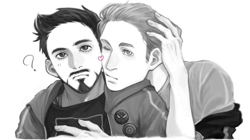 spider-man, steve rogers, and tony stark (marvel and 2 more) drawn by g_wee2