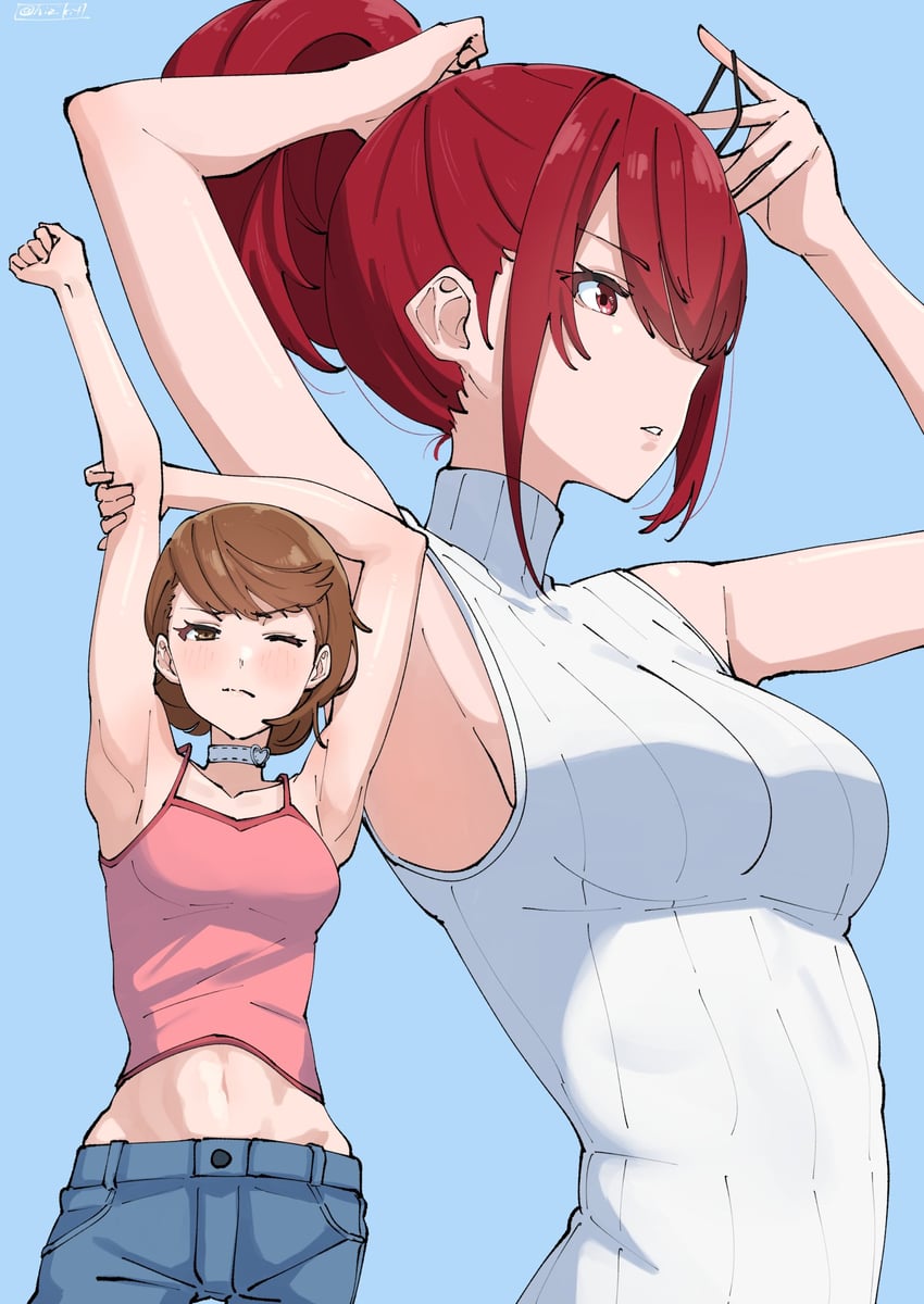 takeba yukari and kirijou mitsuru (persona and 2 more) drawn by hizikit