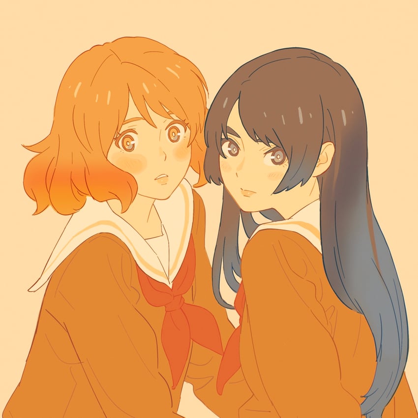 oumae kumiko and kousaka reina (hibike! euphonium) drawn by 55bata6rou