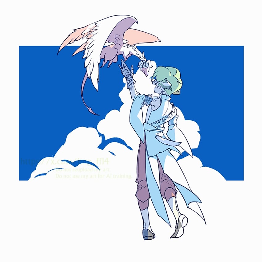 varshahn and azdaja (final fantasy and 1 more) drawn by hug_ff14