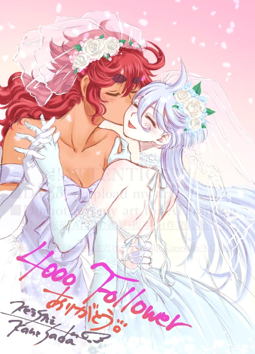 suletta mercury and miorine rembran (gundam and 1 more) drawn by kanesada_keishi