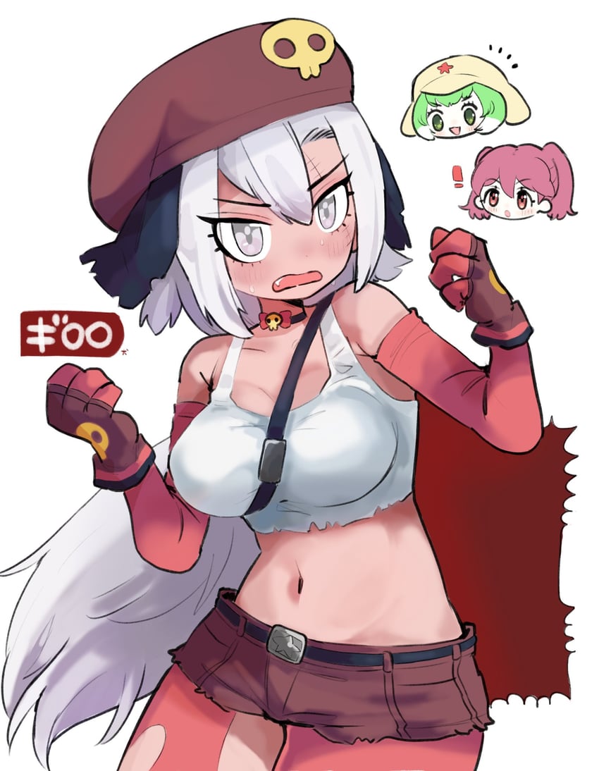 hinata natsumi, keroro, and giroro (kemono friends and 2 more) drawn by inu_(user_arjr4358)