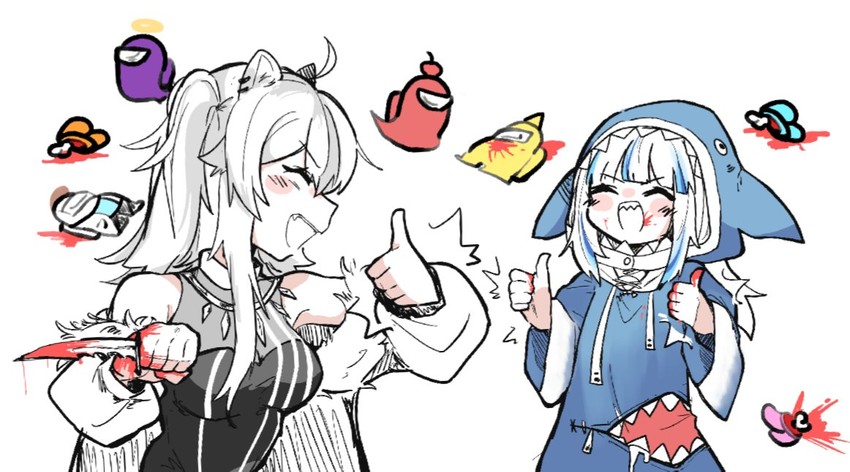 gawr gura, mori calliope, ninomae ina'nis, takanashi kiara, watson amelia, and 14 more (hololive and 2 more) drawn by ua_tama