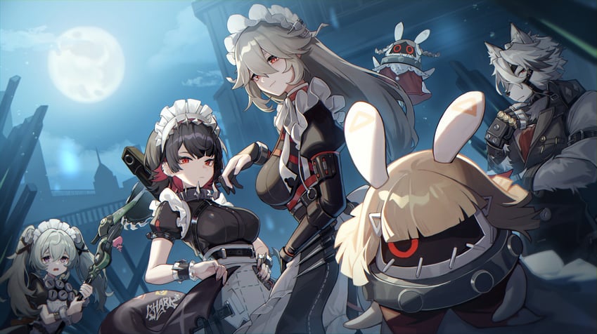 ellen joe, von lycaon, corin wickes, alexandrina sebastiane, drusilla, and 1 more (zenless zone zero) drawn by kino_(m6t2a)