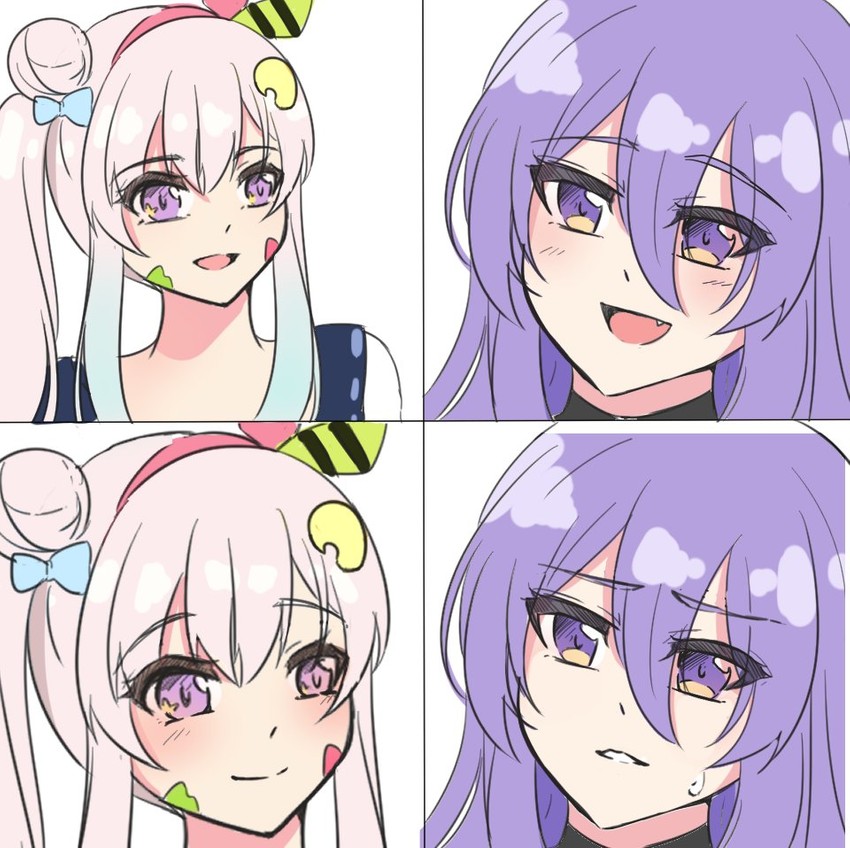 moona hoshinova and airani iofifteen (hololive and 3 more) drawn by airani_iofifteen_(artist)