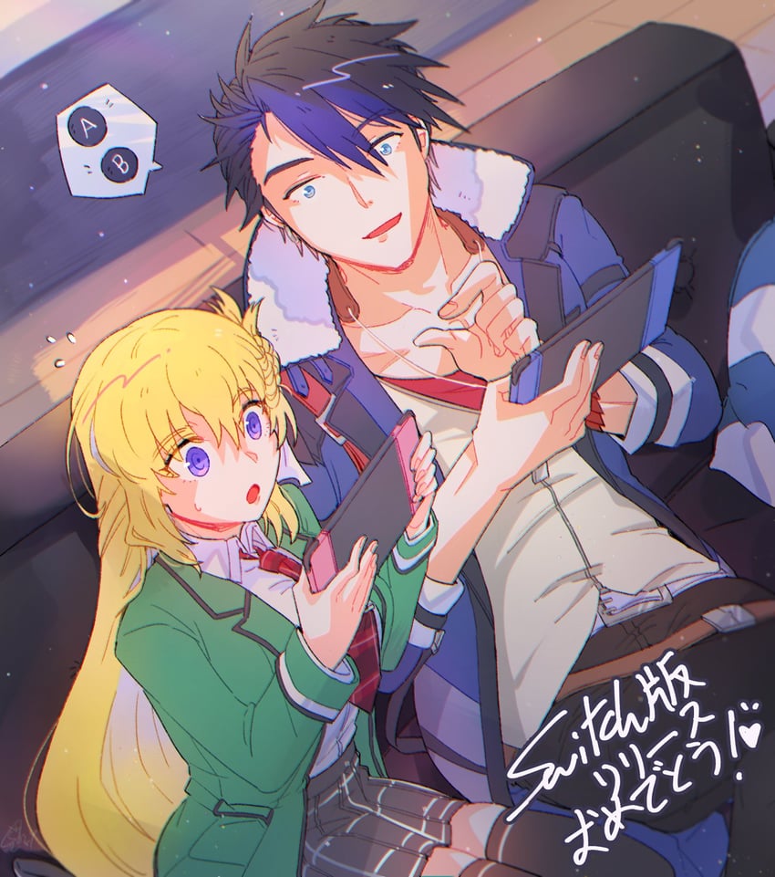 agnes claudel and van arkride (eiyuu densetsu and 2 more) drawn by misa_fullmetal