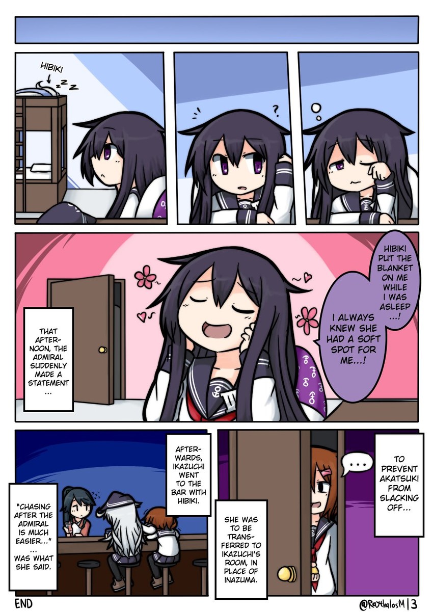 hibiki, ikazuchi, akatsuki, and houshou (kantai collection) drawn by raythalosm