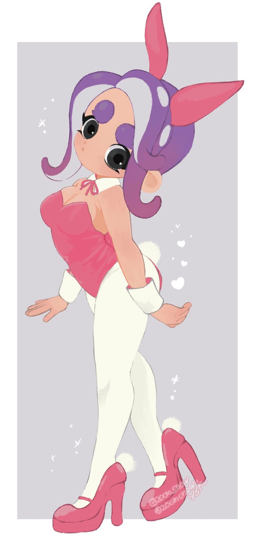 octoling player character and octoling girl (splatoon) drawn by 20cm_snow