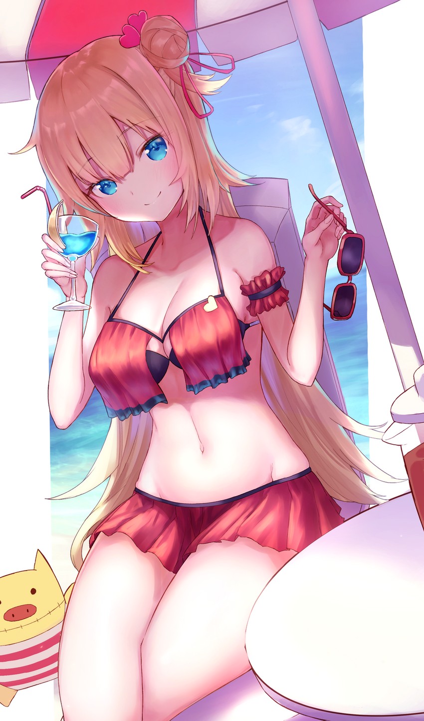 akai haato and haaton (hololive) drawn by gore_(white_gore)