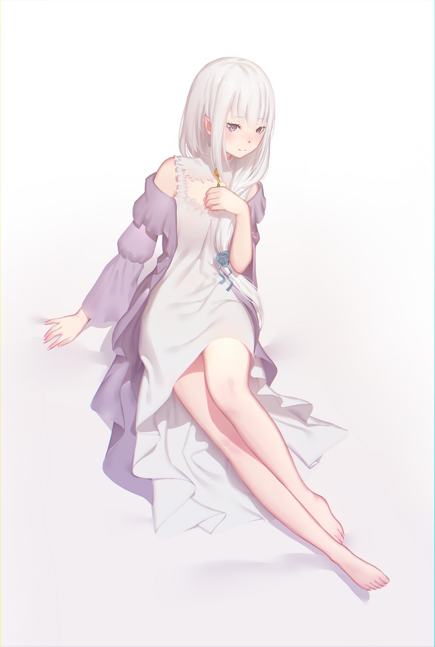 emilia (re:zero kara hajimeru isekai seikatsu) drawn by xini_m