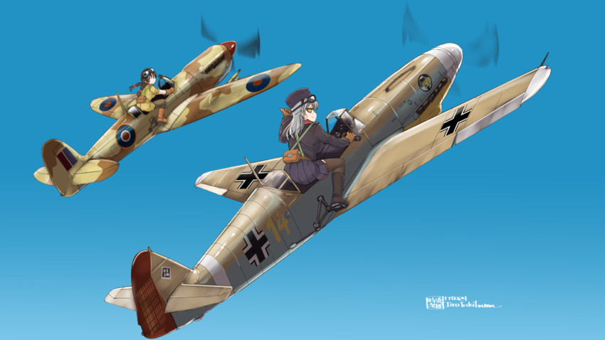original and 1 more drawn by tokihama_jirou