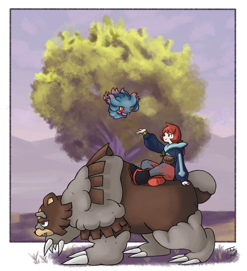arezu, misdreavus, and ursaluna (pokemon and 1 more) drawn by the_cal