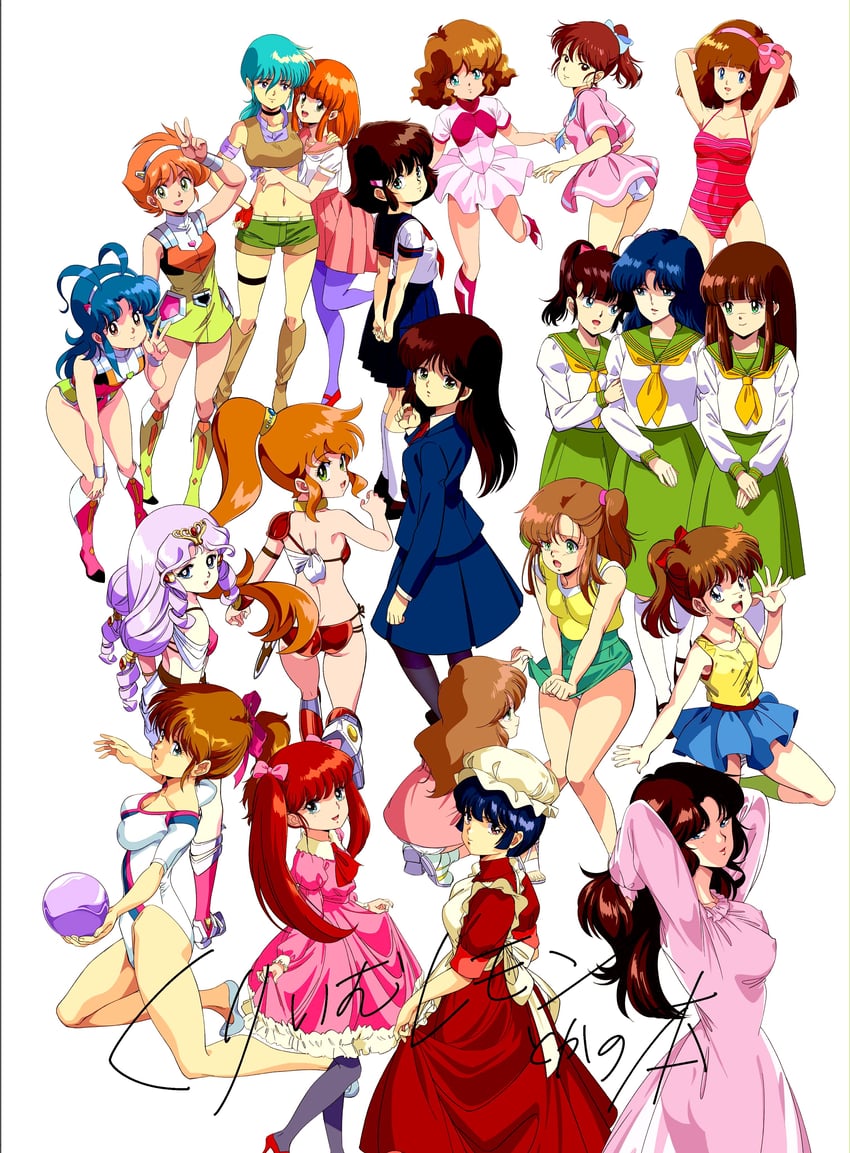 caron, nonomura ami, oomori midori, mai, and okamoto ruri (cream lemon and 6 more) drawn by kabashima_yousuke