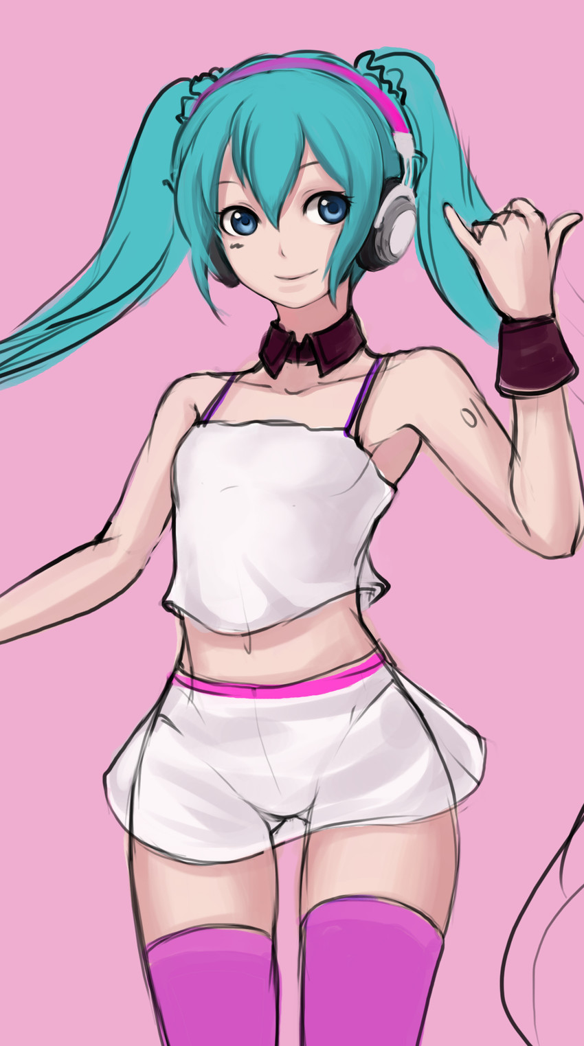 hatsune miku (vocaloid and 1 more) drawn by mhg_(hellma)