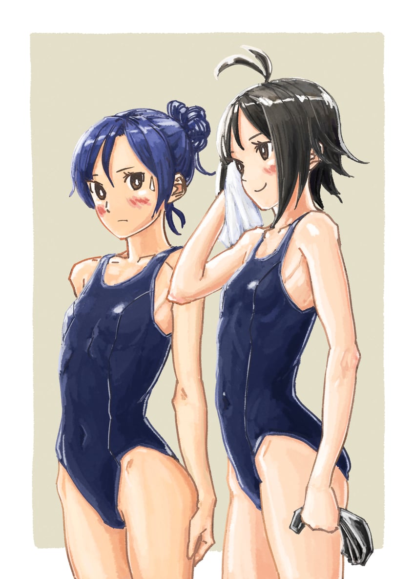 kisaragi chihaya and kikuchi makoto (idolmaster) drawn by ooeyama_ken