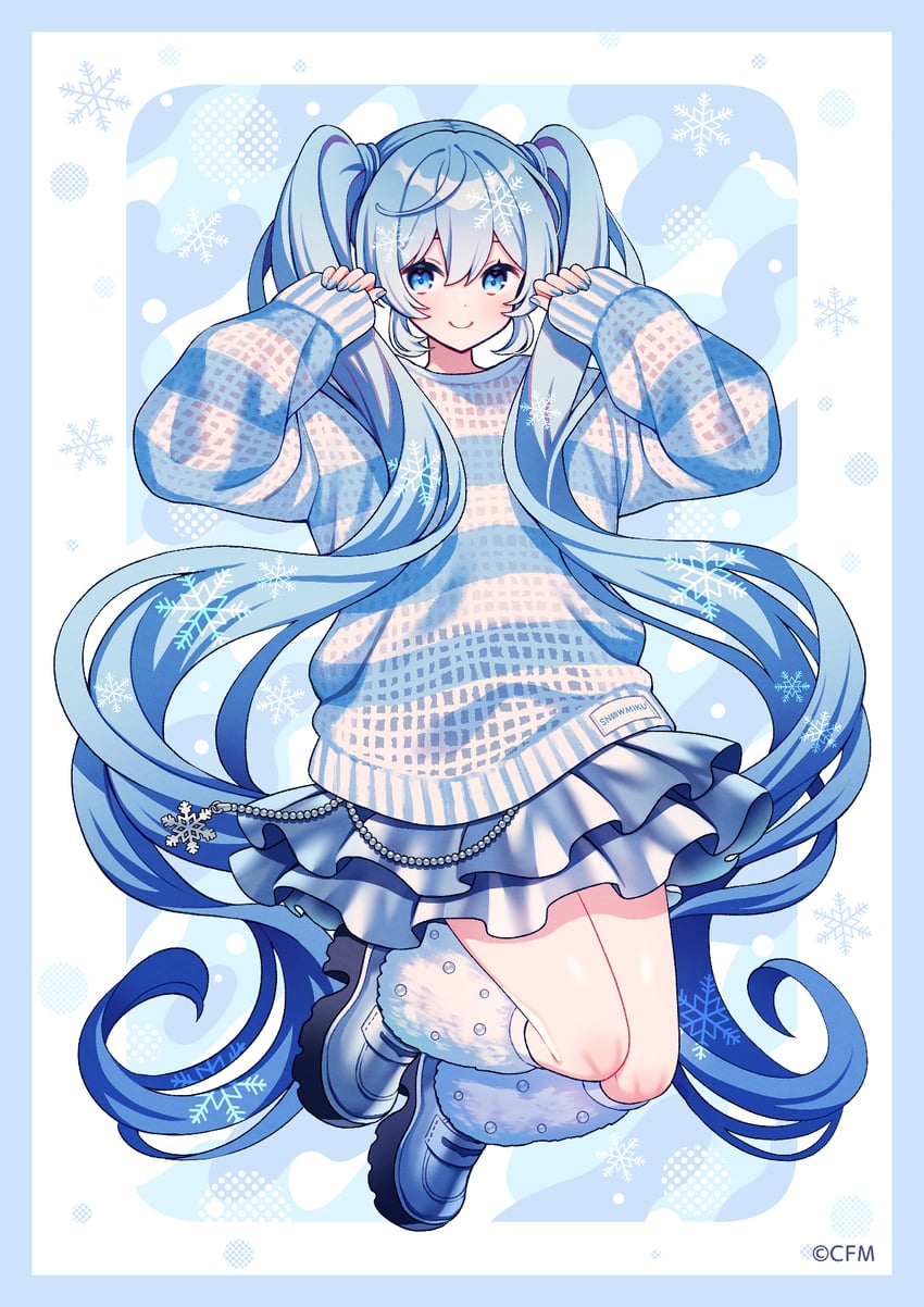 hatsune miku and yuki miku (vocaloid) drawn by amagi_hana