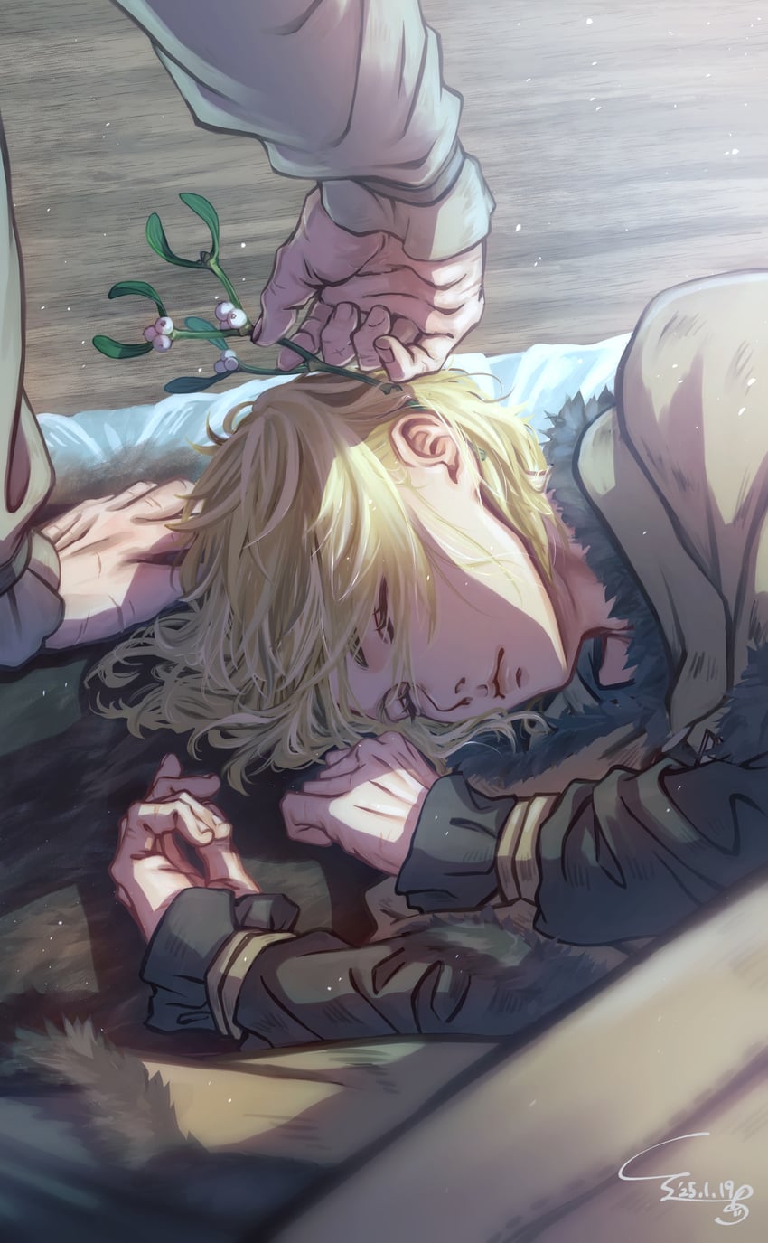 thorfinn and askeladd (vinland saga) drawn by shirube_akashi