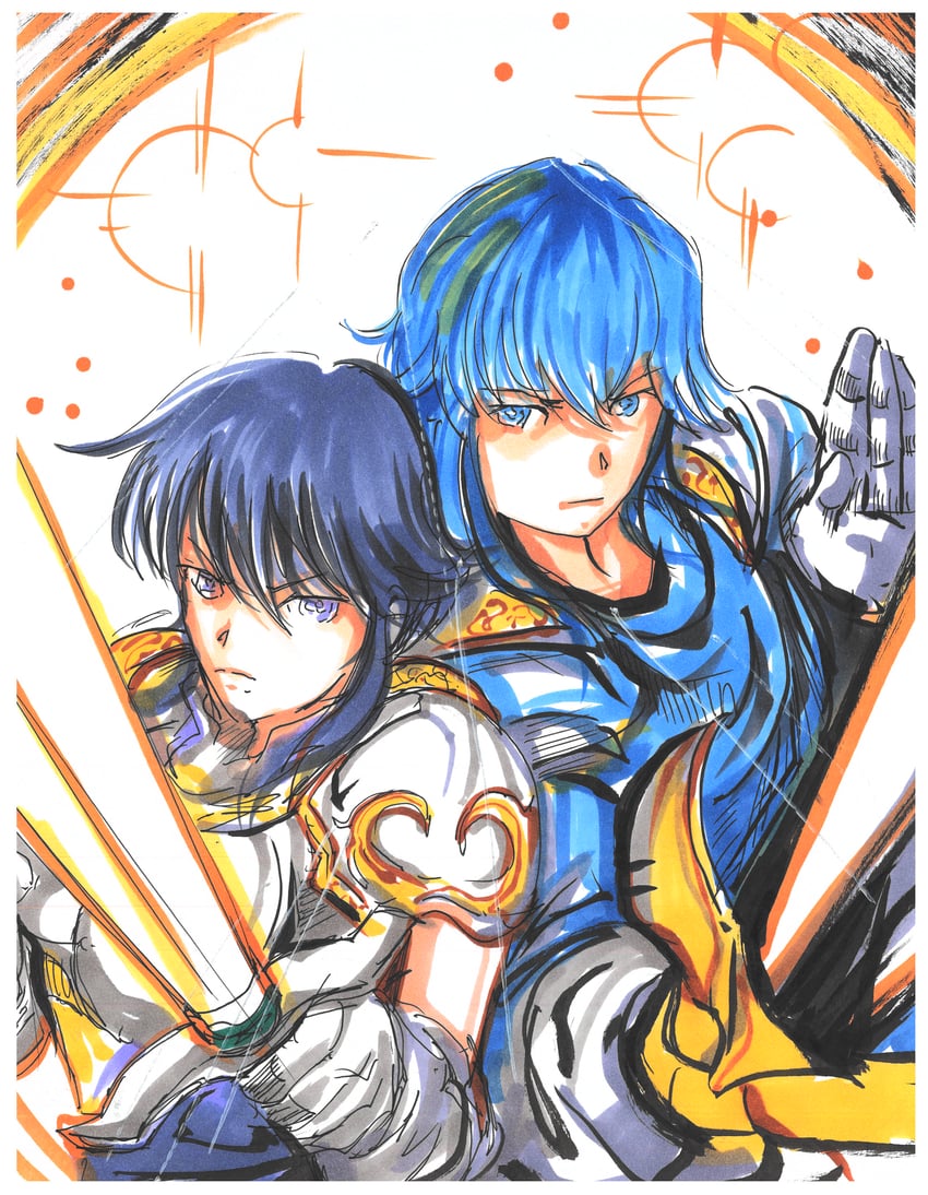 seliph and larcei (fire emblem and 1 more) drawn by hyperboosterart