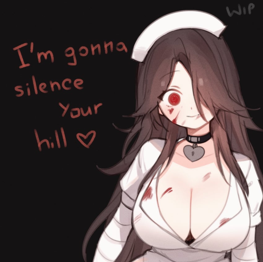 bubble head nurse and sky above me (indie virtual youtuber and 2 more) drawn by sky_above_me