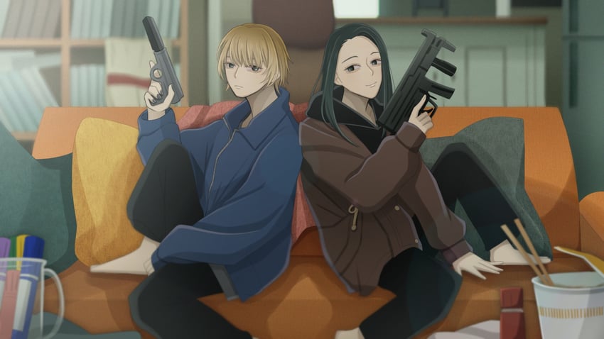 fukagawa mahiro and sugimoto chisato (baby walkure) drawn by asagi_112