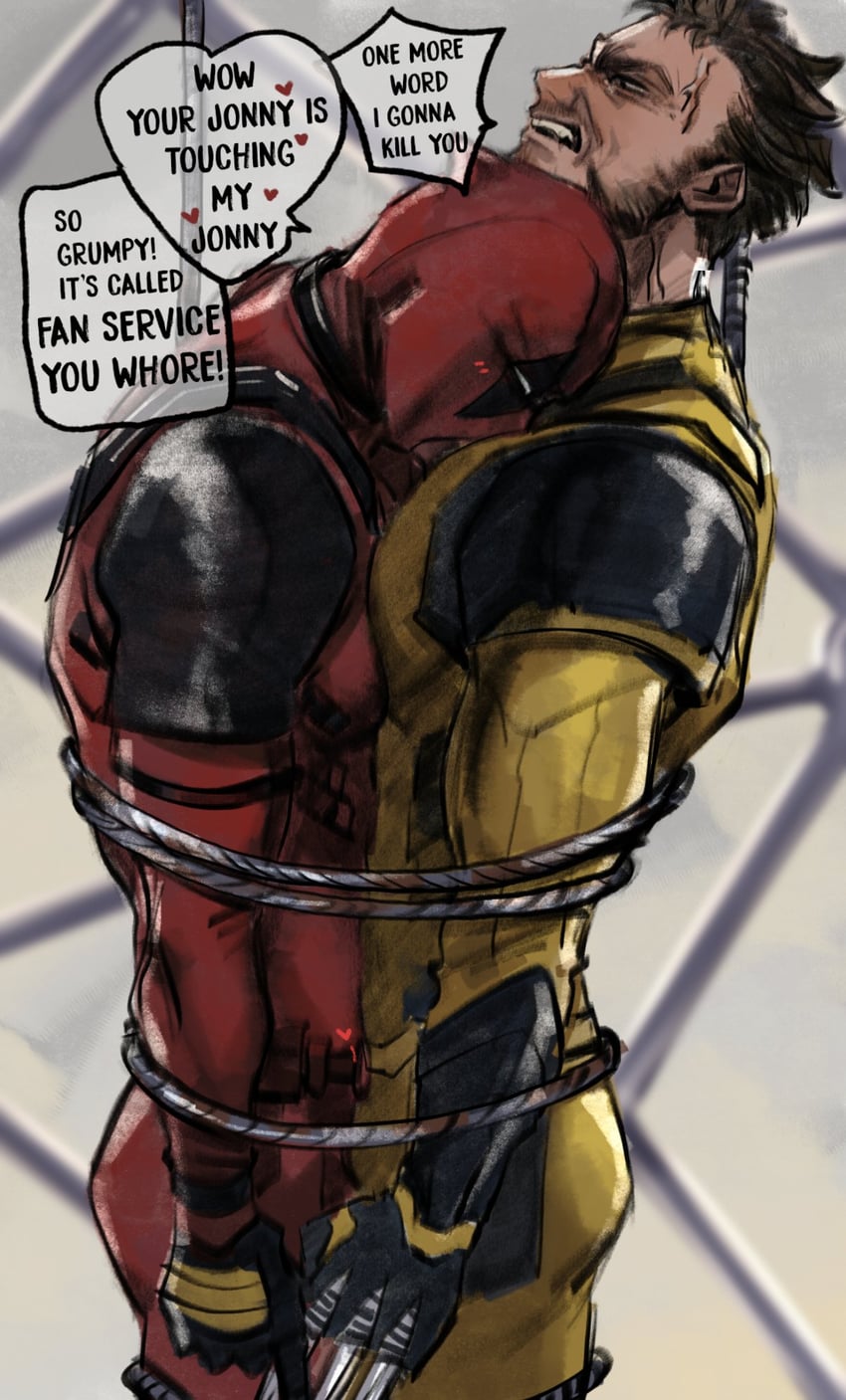 wolverine and deadpool (marvel and 4 more) drawn by mcbuckwheat