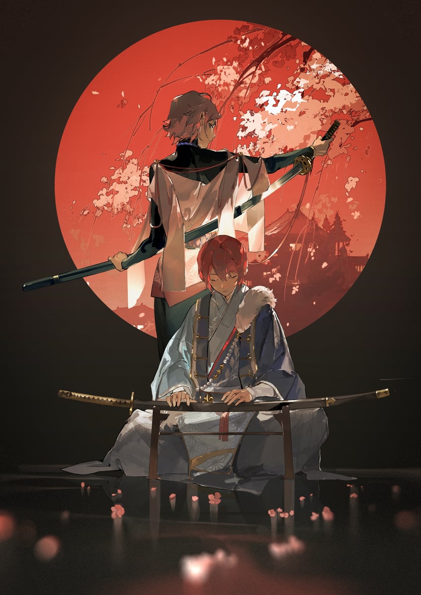 suou tsukasa and oukawa kohaku (ensemble stars!) drawn by shule_de_yu