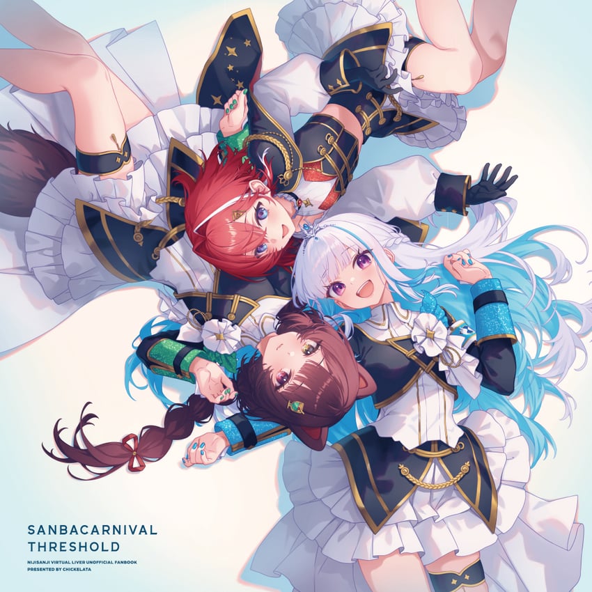 lize helesta, ange katrina, and inui toko (nijisanji) drawn by kutori_pan'ya