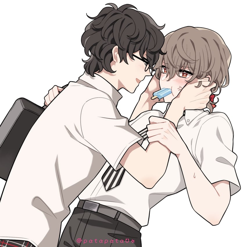 amamiya ren and akechi gorou (persona and 1 more) drawn by zozakura
