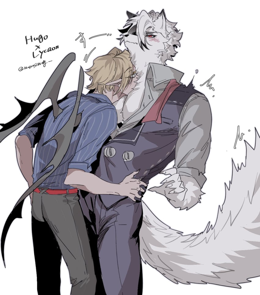 von lycaon and hugo vlad (zenless zone zero) drawn by mensang