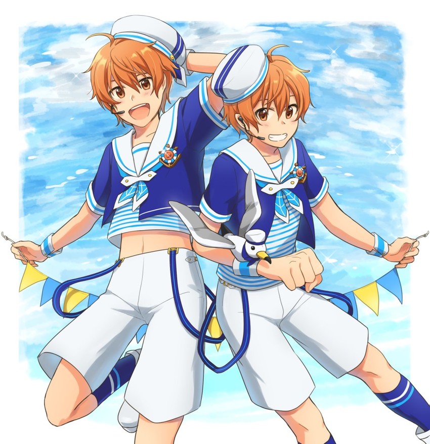 aoi yusuke and aoi kyosuke (idolmaster and 1 more) drawn by uzuki_(sxk_uxk)