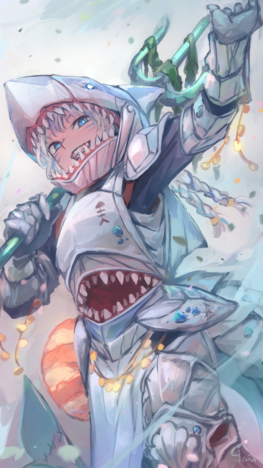gawr gura (hololive and 1 more) drawn by cyasha