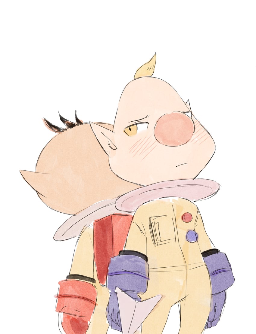 olimar and louie (pikmin and 1 more) drawn by cutie-png